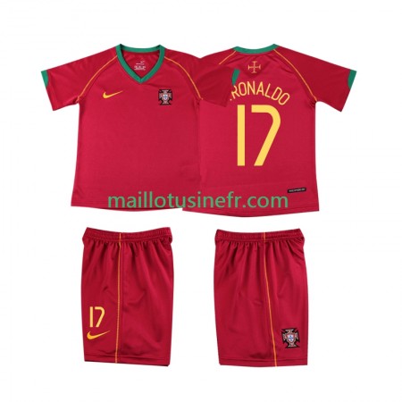 Maillot de Foot Portugal Cristiano Ronaldo 17 2006 Domicile Retro - Enfant Maillot de Foot Portugal Cristiano Ronaldo 17 2006 Domicile Retro - Enfant